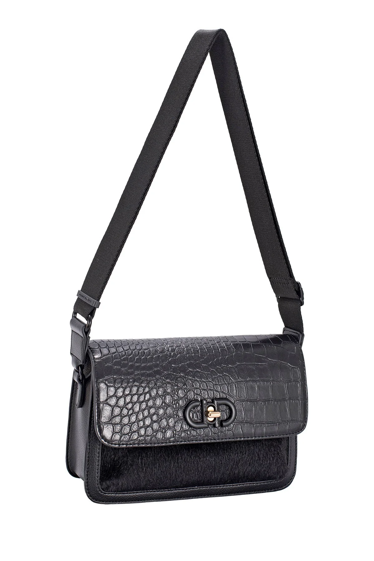 CM8637-David-Jones-Crocodile-Flap-Shoulder-Bag