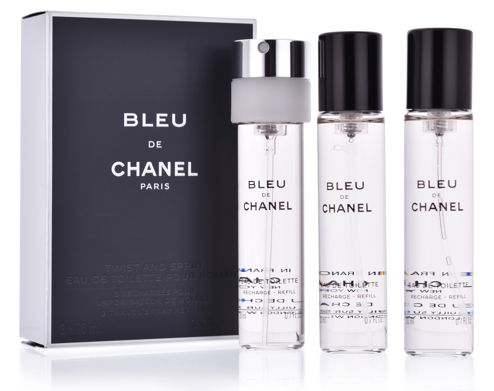 Chanel Bleu de Chanel 3 x 20 ml Eau de Toilette Recharge 3145891078107-min